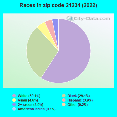 Races in zip code 21234 (2019)