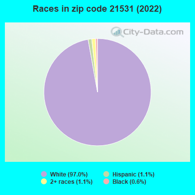 Races in zip code 21531 (2019)
