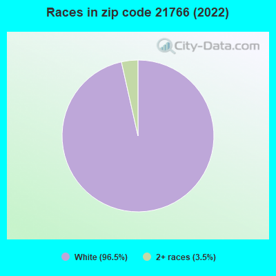 Races in zip code 21766 (2022)