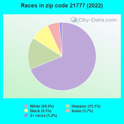 Races in zip code 21777 (2022)
