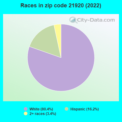 Races in zip code 21920 (2022)