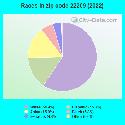 Races in zip code 22209 (2019)