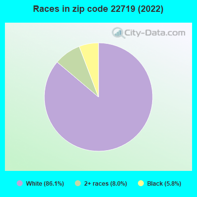 Races in zip code 22719 (2022)