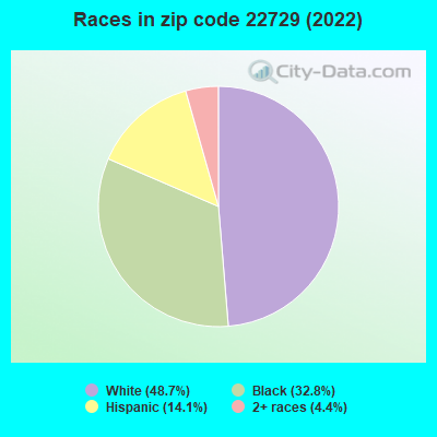 Races in zip code 22729 (2022)