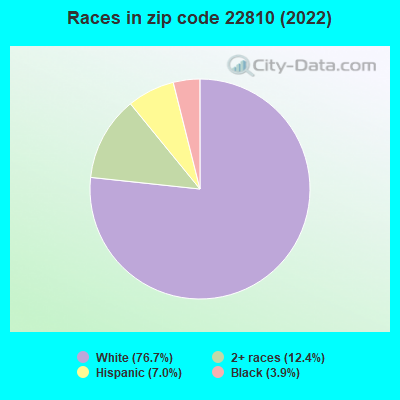 Races in zip code 22810 (2022)