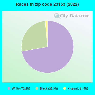 Races in zip code 23153 (2022)
