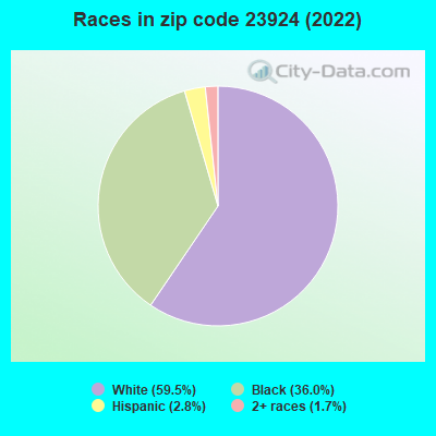 Races in zip code 23924 (2021)