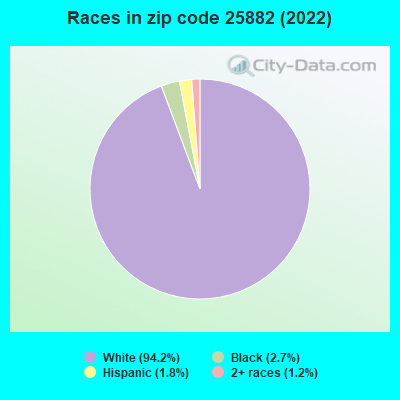 Races in zip code 25882 (2019)