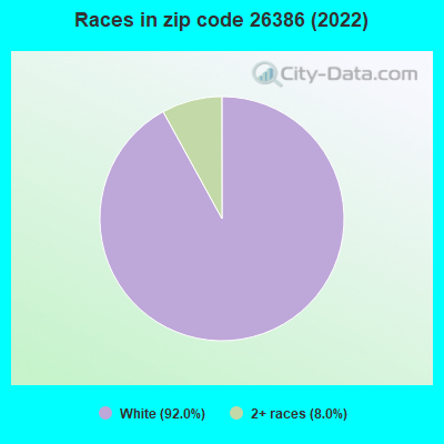 Races in zip code 26386 (2022)