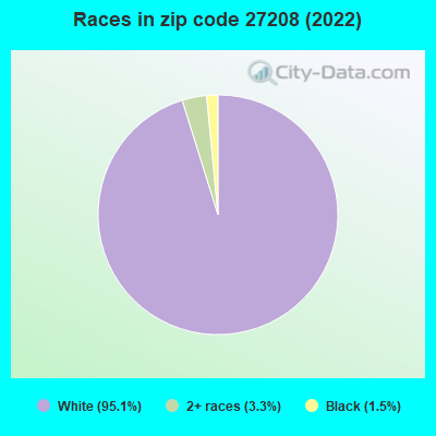 Races in zip code 27208 (2022)