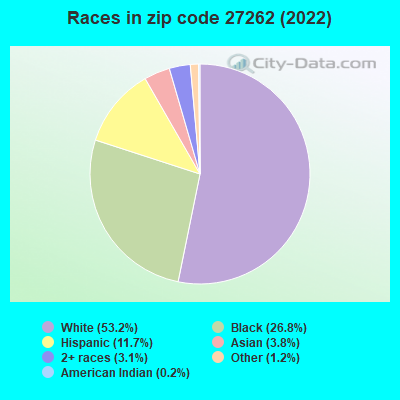 Races in zip code 27262 (2019)