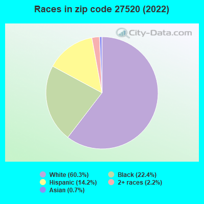 Races in zip code 27520 (2022)