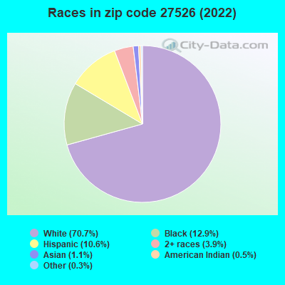 Races in zip code 27526 (2019)