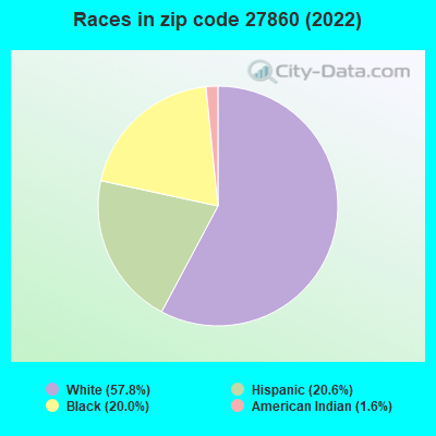 Races in zip code 27860 (2022)