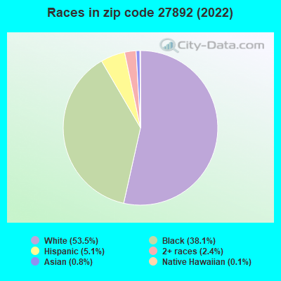 Races in zip code 27892 (2019)