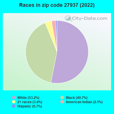 Races in zip code 27937 (2022)
