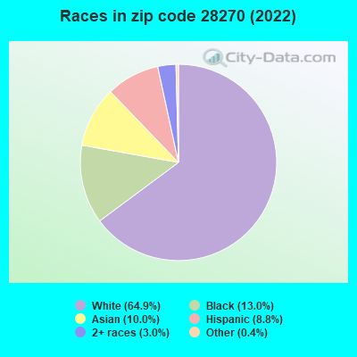 Races in zip code 28270 (2022)