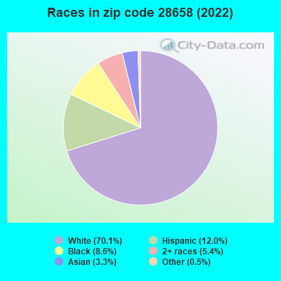 Races in zip code 28658 (2019)