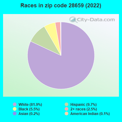 Races in zip code 28659 (2019)