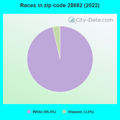 Races in zip code 28682 (2022)