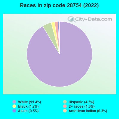 Races in zip code 28754 (2019)