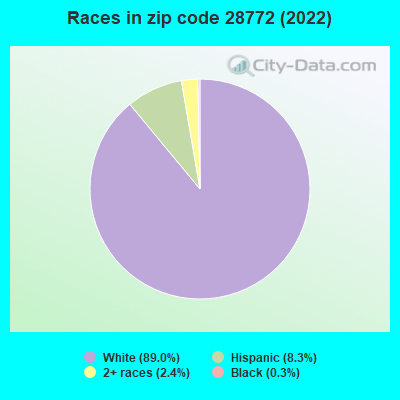 Races in zip code 28772 (2022)