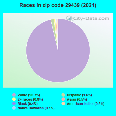 Races in zip code 29439 (2019)