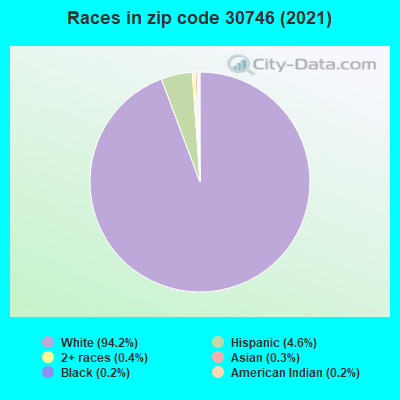 Races in zip code 30746 (2019)