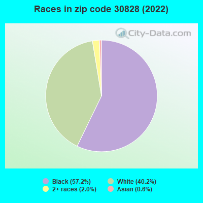 Races in zip code 30828 (2019)