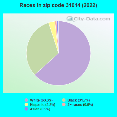 Races in zip code 31014 (2021)
