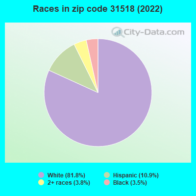 Races in zip code 31518 (2021)