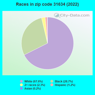 Races in zip code 31634 (2019)