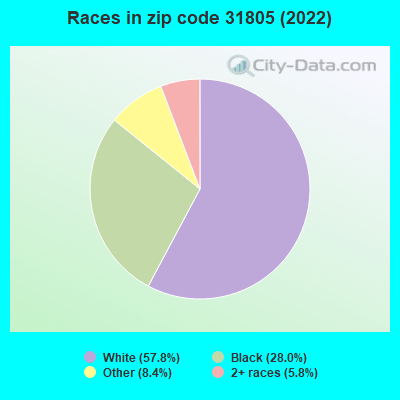 Races in zip code 31805 (2019)