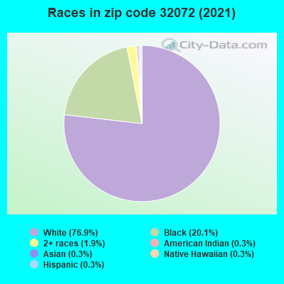 Races in zip code 32072 (2019)