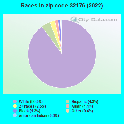 Races in zip code 32176 (2021)