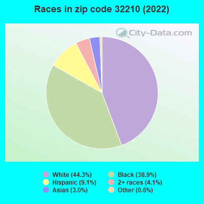 Races in zip code 32210 (2021)
