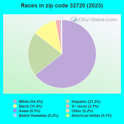 Races in zip code 32720 (2019)