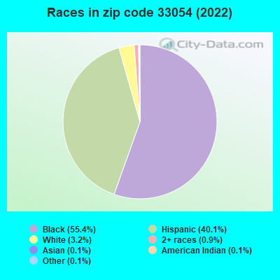 Races in zip code 33054 (2019)