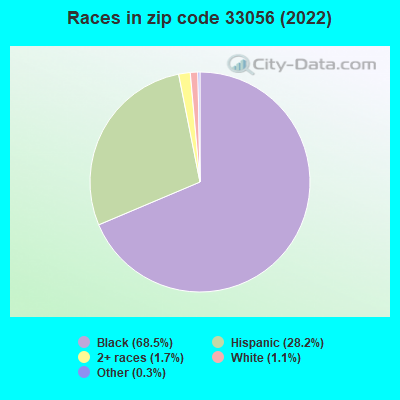 Races in zip code 33056 (2021)