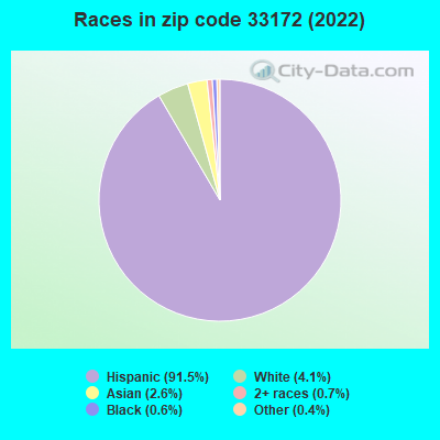 Races in zip code 33172 (2019)