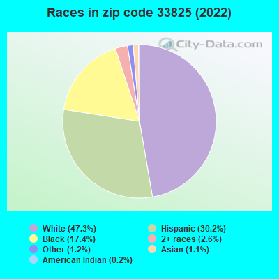 Races in zip code 33825 (2019)