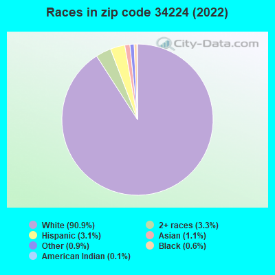 Races in zip code 34224 (2021)