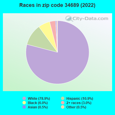 Races in zip code 34689 (2021)