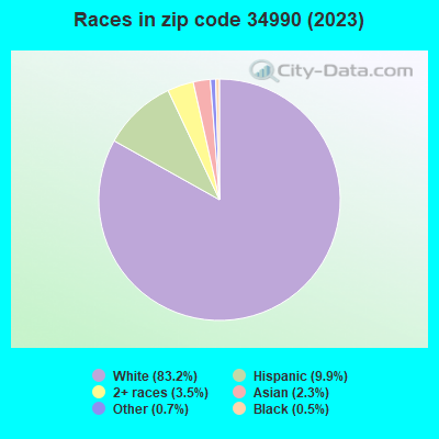 Races in zip code 34990 (2019)