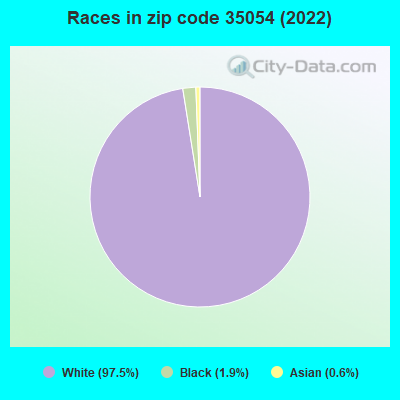 Races in zip code 35054 (2019)