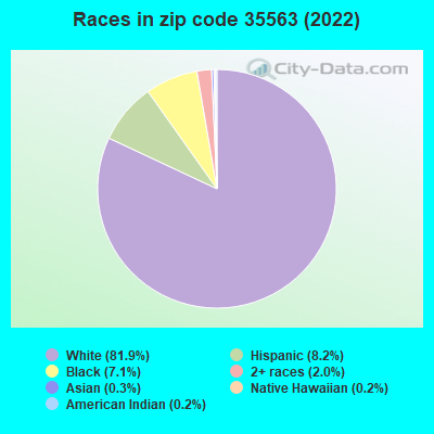 Races in zip code 35563 (2019)