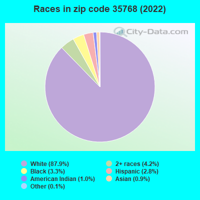Races in zip code 35768 (2019)