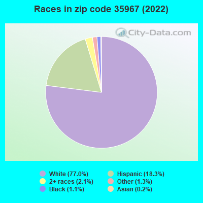 Races in zip code 35967 (2019)