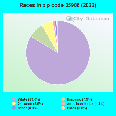 Races in zip code 35986 (2019)