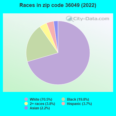 Races in zip code 36049 (2019)